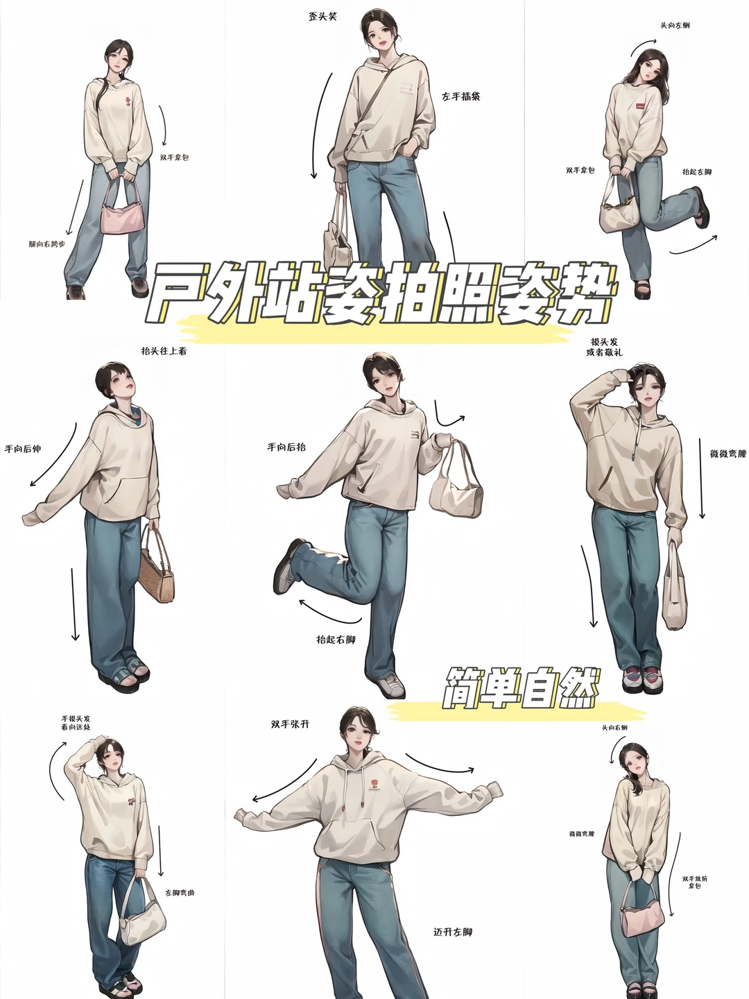 拍照三分靠颜值，七分靠动作！都给我拿去用！