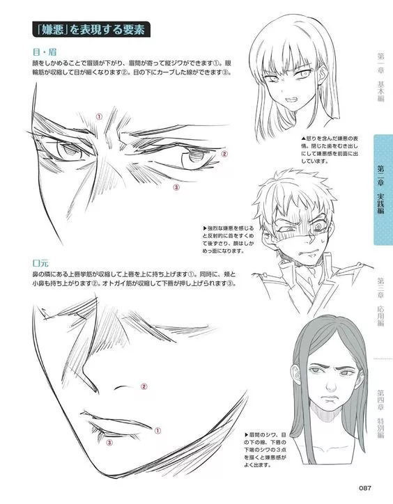 绘画参考 表情 ​​​
