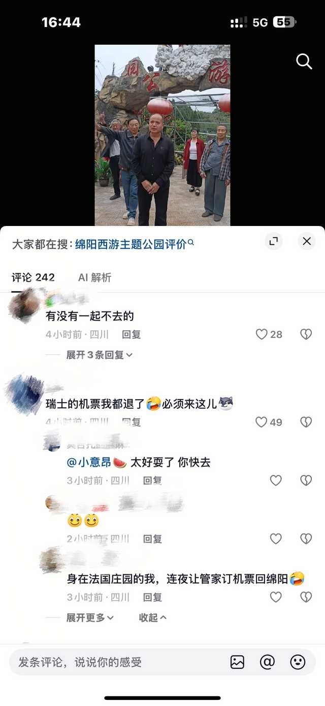 原视频是几个中年人在开心介绍自己开的游乐园/公园

14790 ​