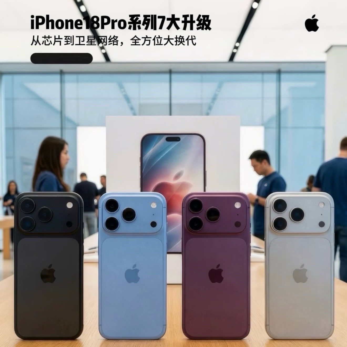 #iPhone18Pro 17Pro#
性能：17Pro配A19 Pro、LPDDR5X；18Pro升级2nm A20 Pro+LPDDR6X，温控、本地AI更强。
屏幕基础参数相同，新款灵动岛缩小35%，观感更整洁。影像差距最大，17Pro主摄固定光圈；18Pro十档可变光圈，人像夜景自由调虚化，前置升级2400万。
通信大幅更新，18Pro自研C2基带、Wi‑Fi7，双 ​