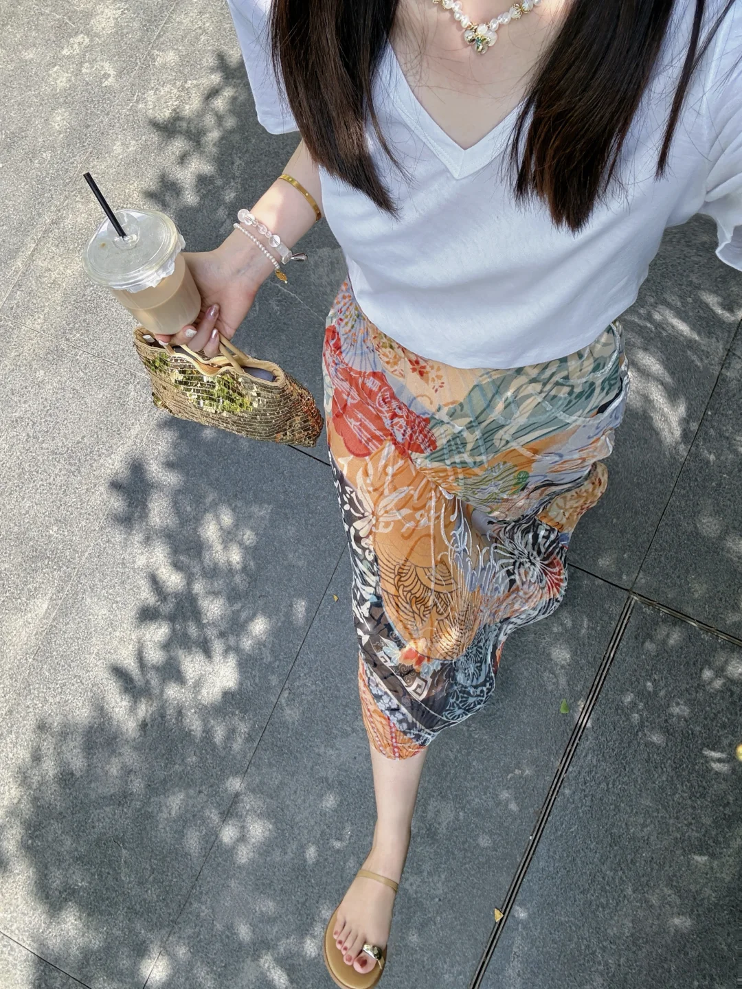 上身基础，下身就不基础！油画半裙好松弛好美