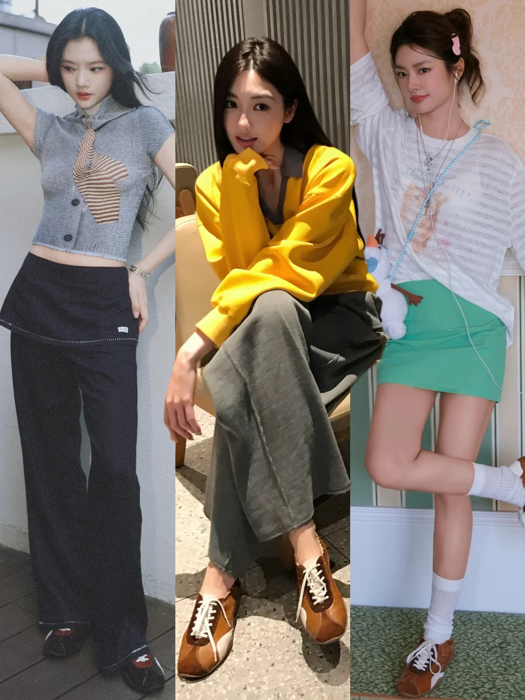 女明星们同款薄底德训上脚，美商一致！