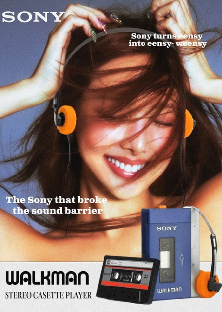 1979，索尼「Walkman」广告。 ​