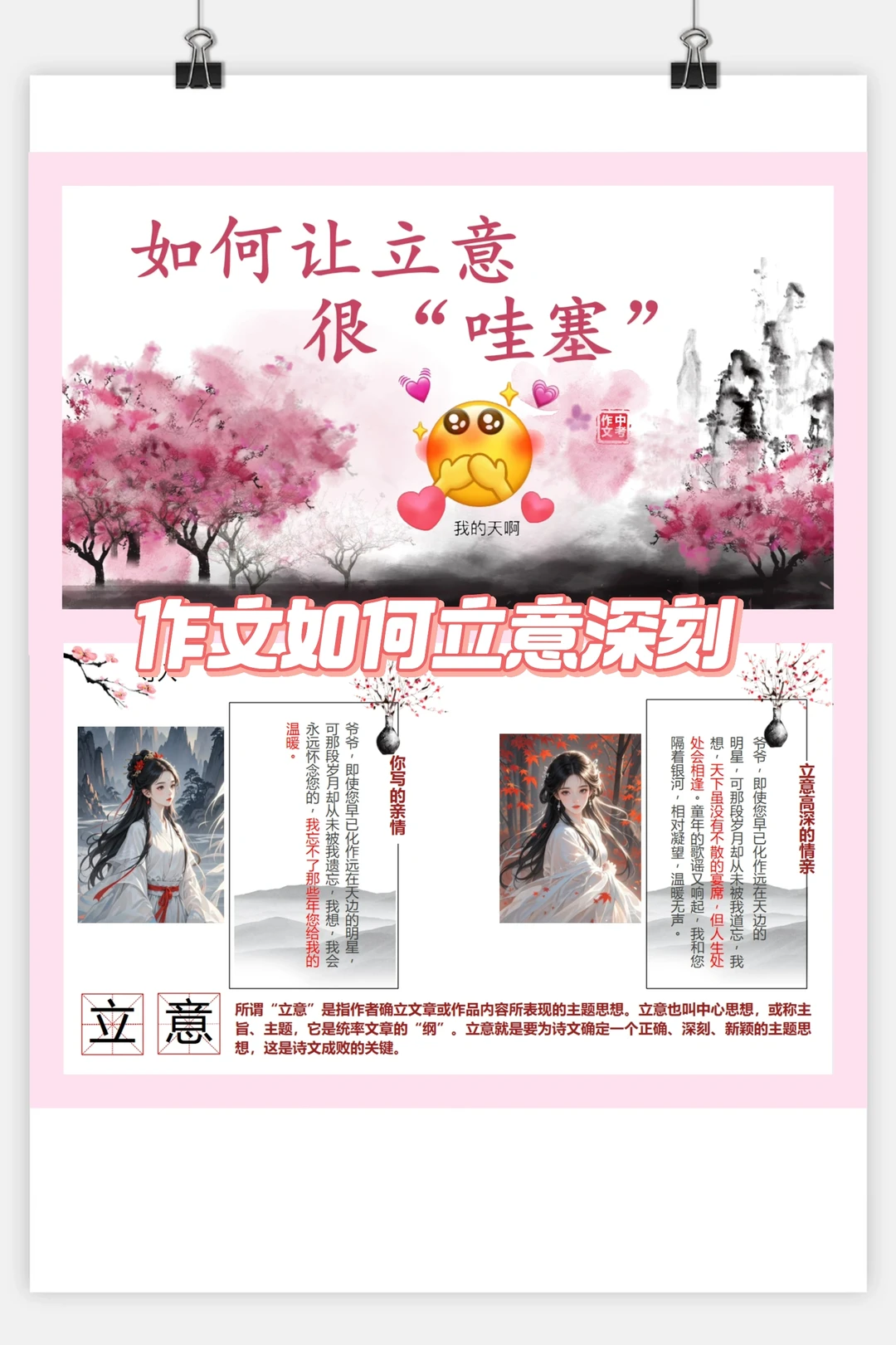 中考作文如何立意深刻🥹