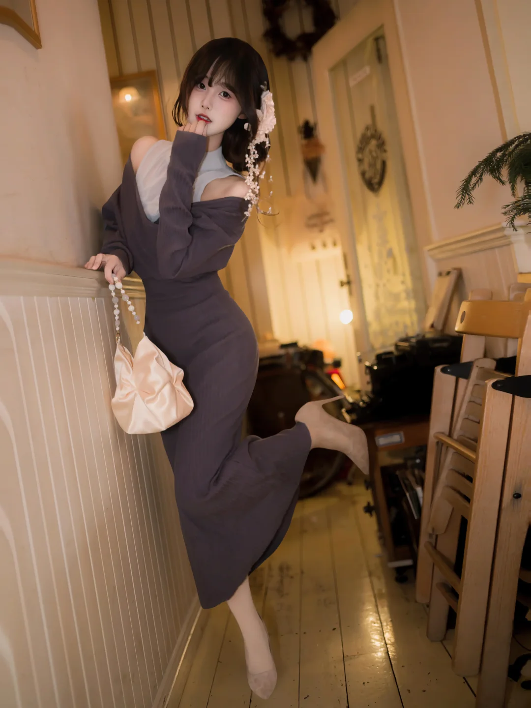 清楚系咖啡厅拍照姿势教程