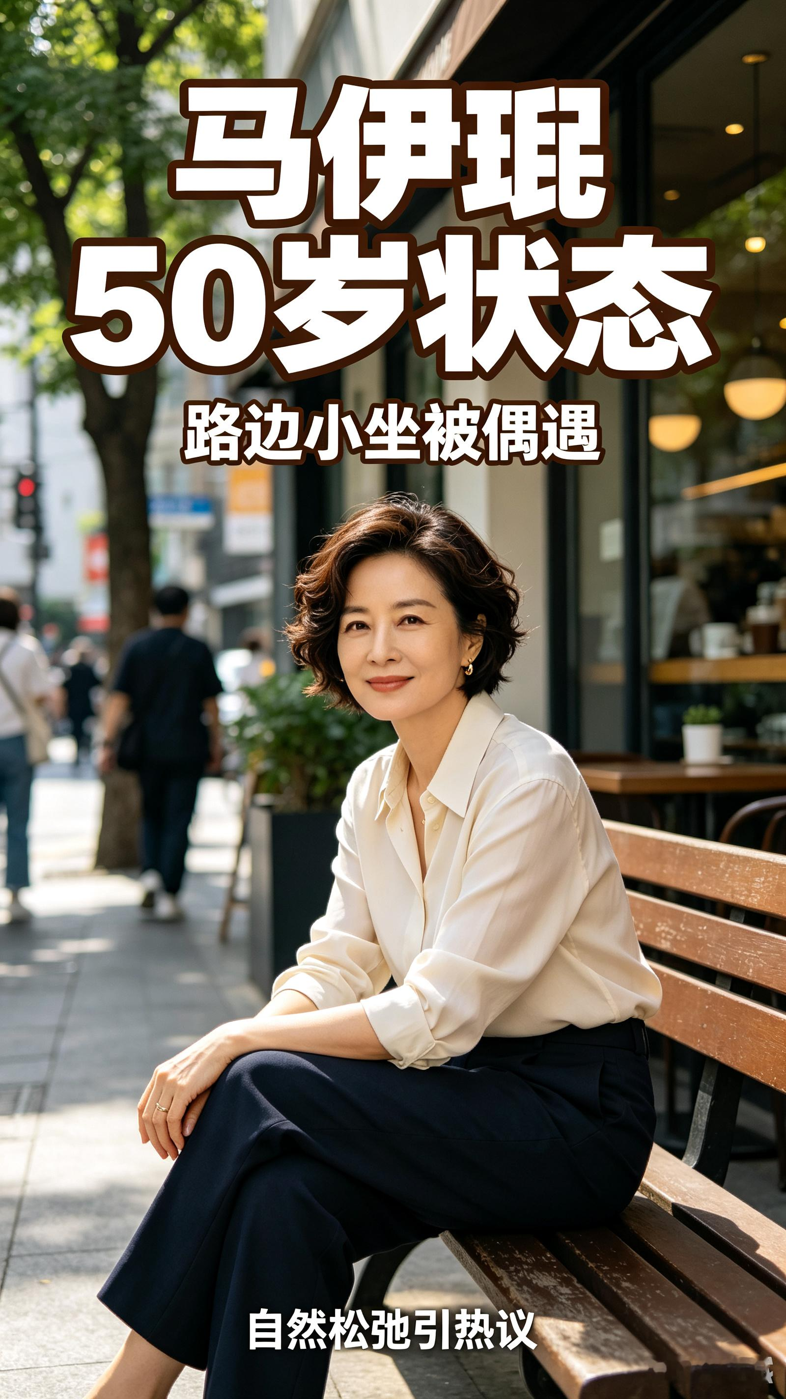 马伊琍路边小坐被偶遇，50岁状态引热议
 
马伊琍又被网友偶遇了。
 
这次不是在剧组，也不是在活动现场，而是被拍到和好友坐在路边休息。画面里，她穿着简单随性，姿态放松，没有太多明星架子，整个人看起来特别松弛。
 
照片传开后，“马伊琍 50岁状态”很快引发讨论。
 
有人夸她状态自然，经历过事业和