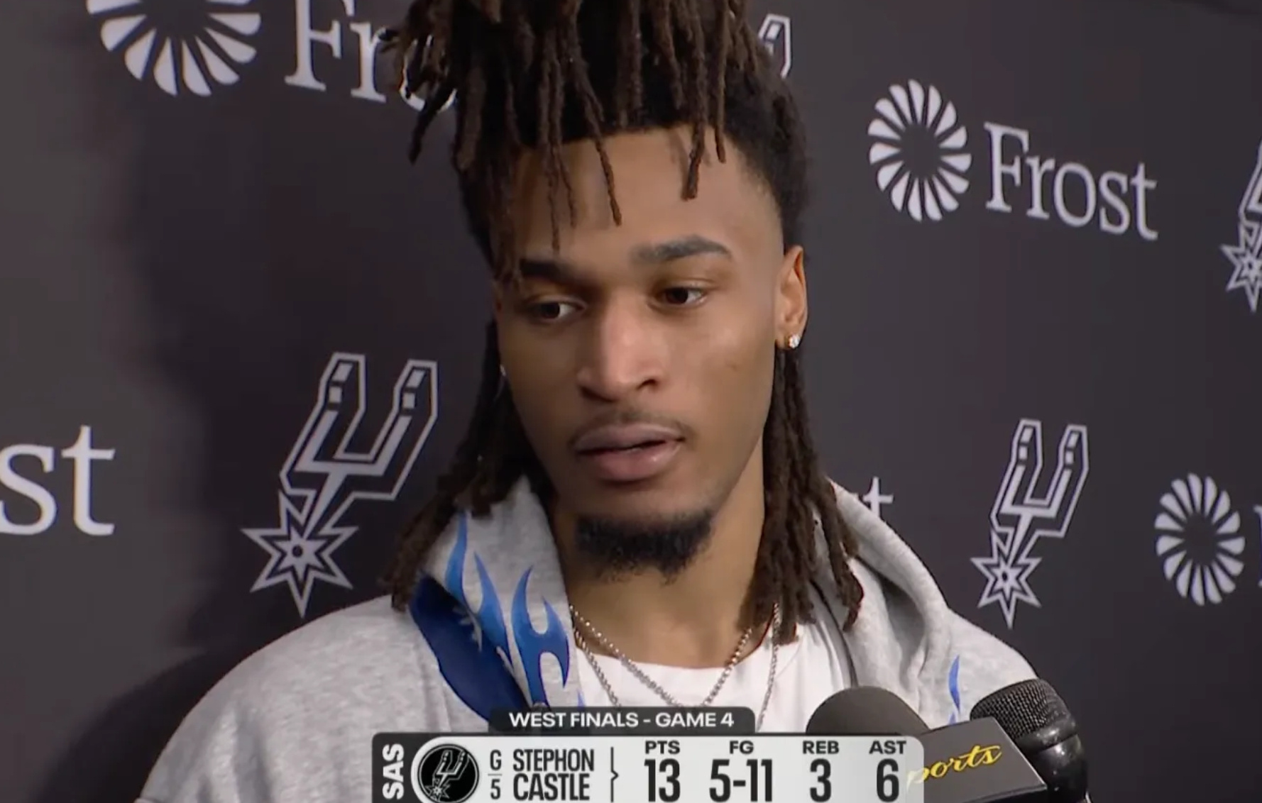 卡斯尔采访全文：文班超远三分稳定军心，球队反弹早有预料  今日NBA季...