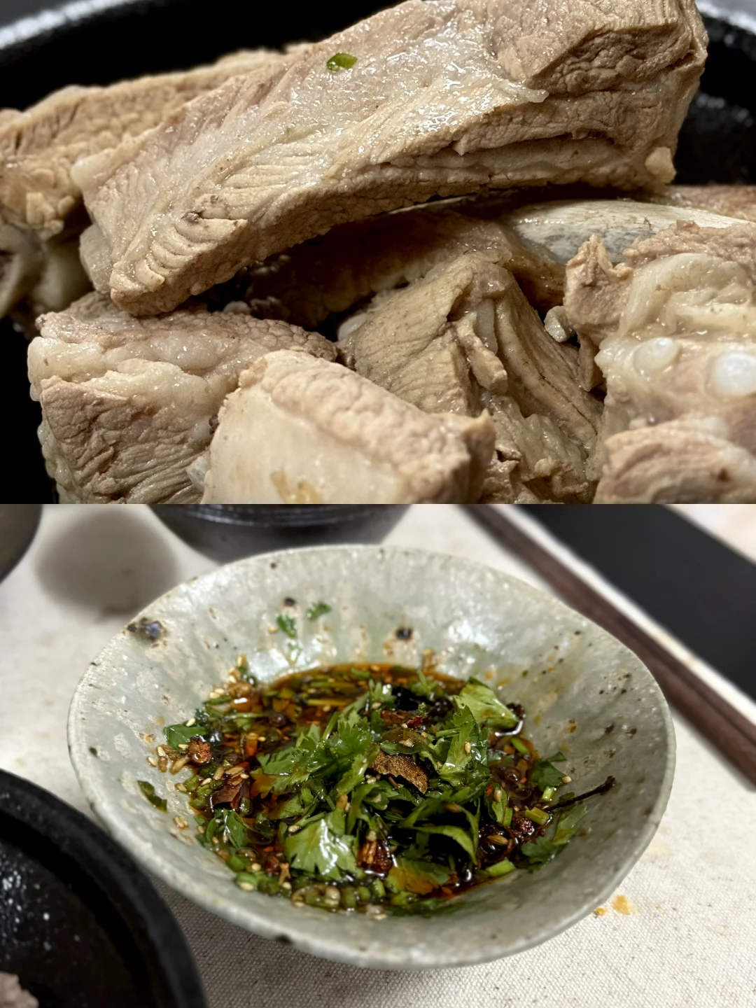 简单吃点🥢｜小料一蘸♨️清炖肋排🐖吃的舒服