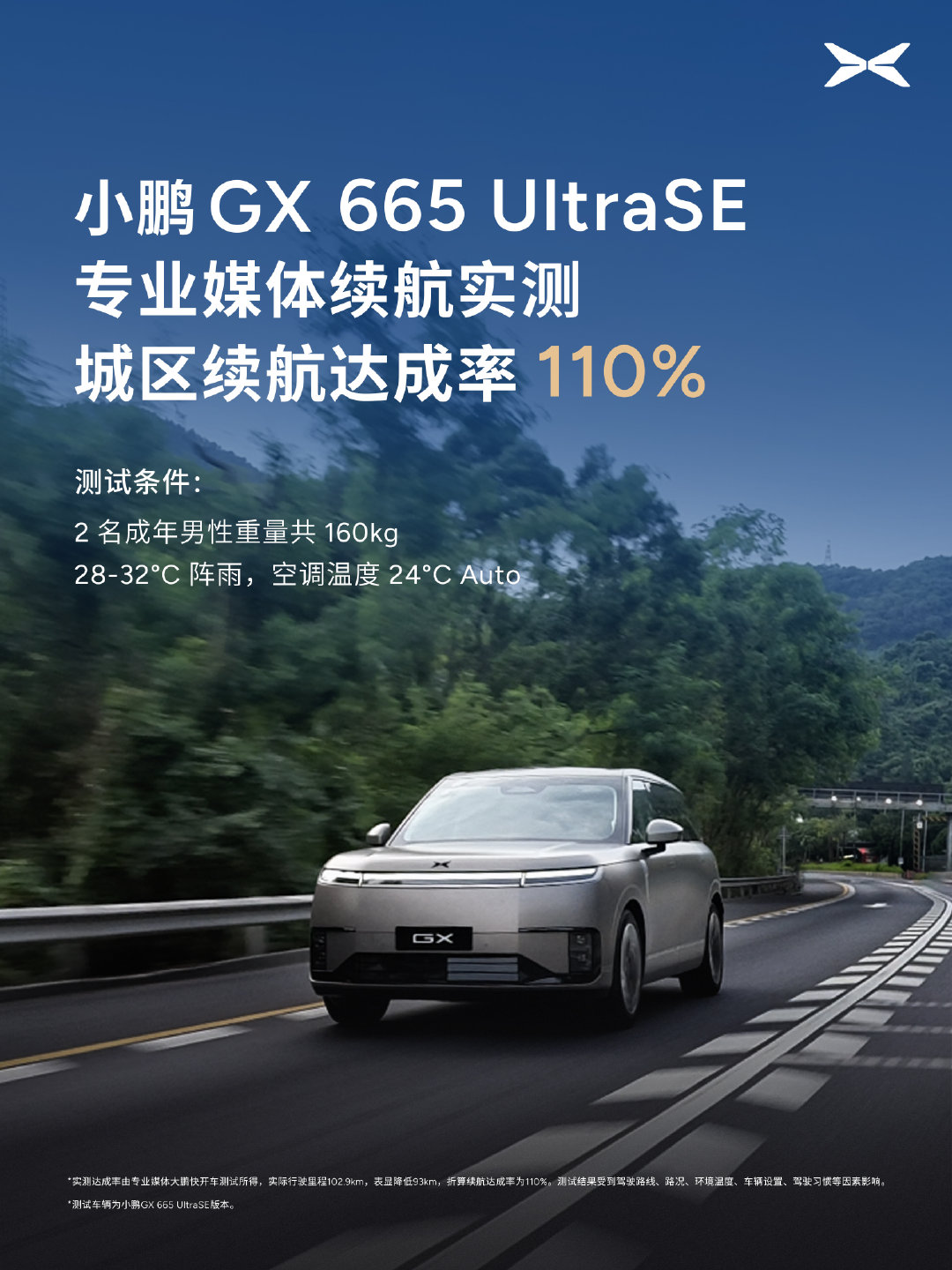 小鹏GX 665 UltraSE 专业媒体城区续航实测，达成率110%，
扎实能耗表现，通勤出行更安心。

 #小鹏汽车[超话]# ​