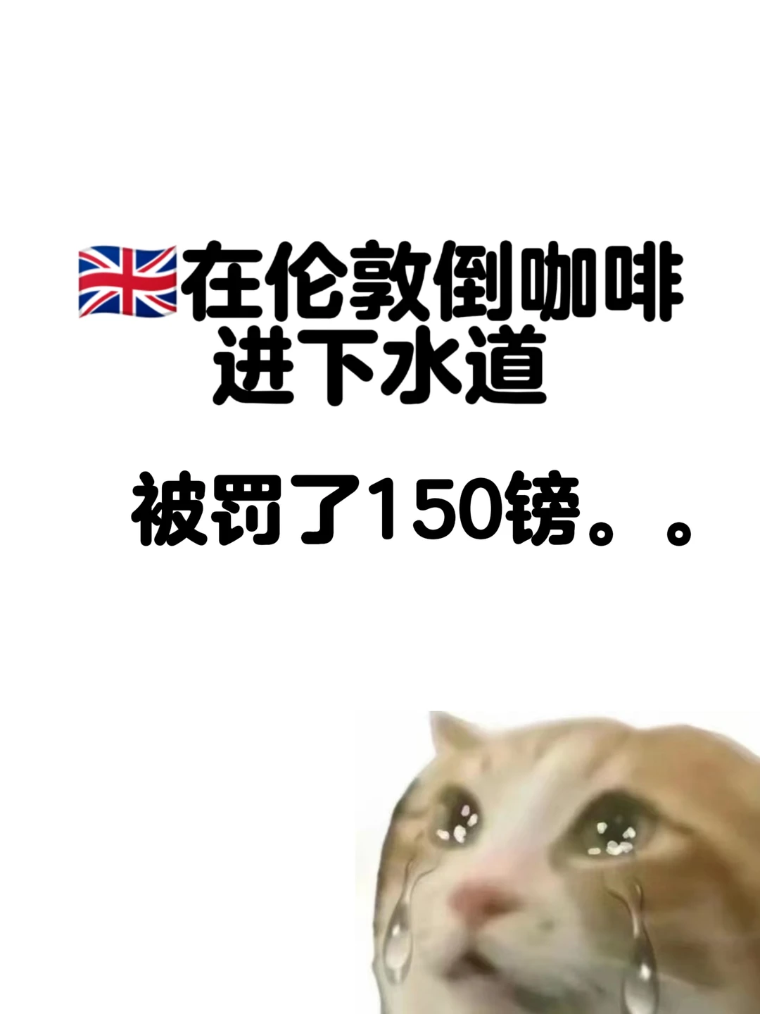 伦敦随手倒咖啡倒下水道被罚 150 镑？!