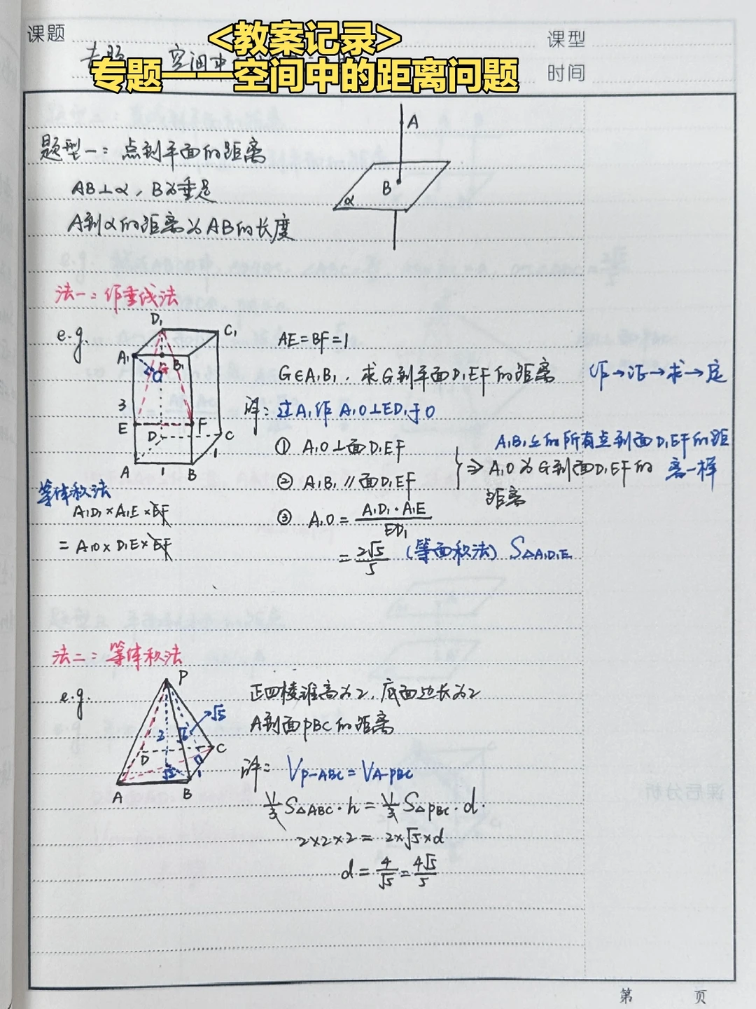 专题——空间中的距离问题