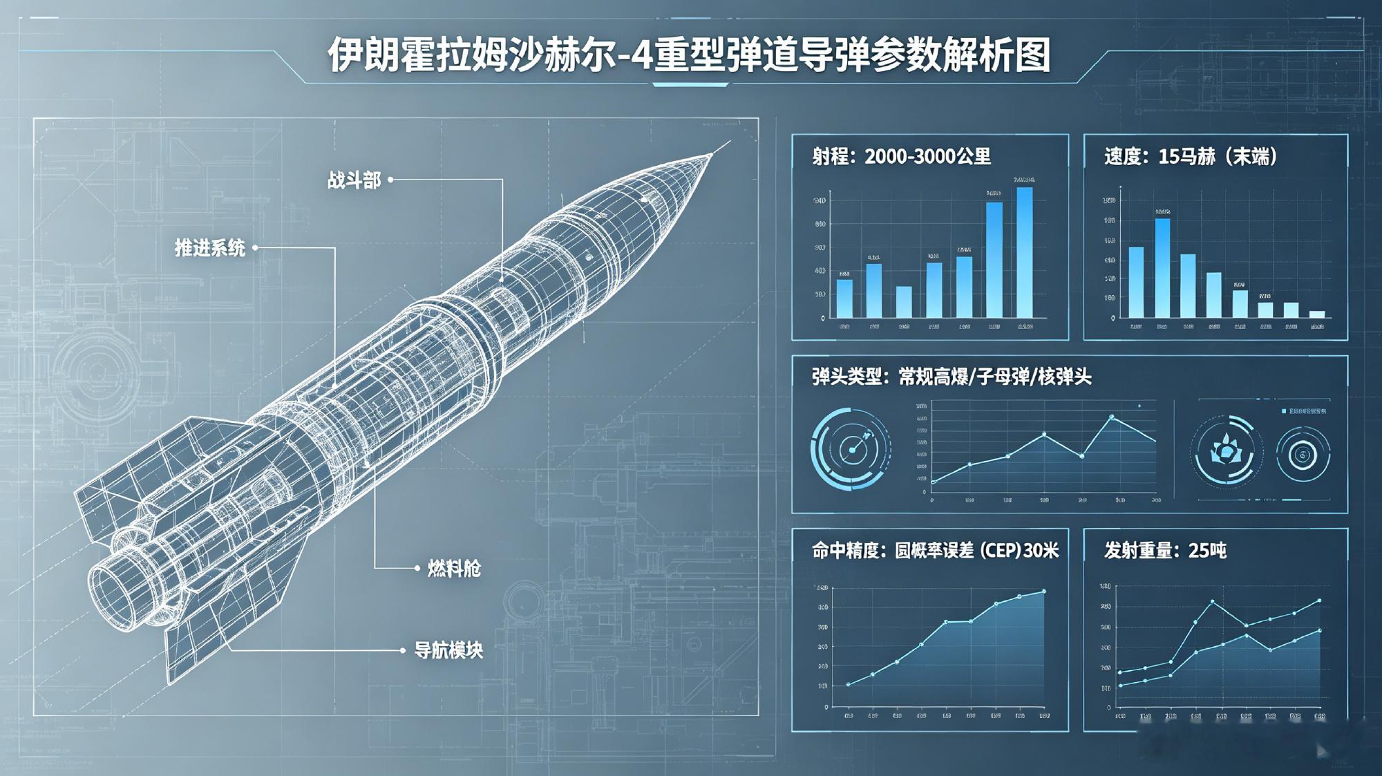 【伊朗"霍拉姆沙赫尔-4"：中东最硬的拳头🔨】 射程2000公里，弹...