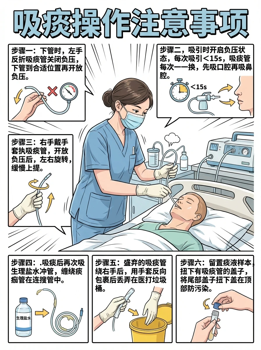 阿虎医考笔记‼️吸痰操作注意事项~