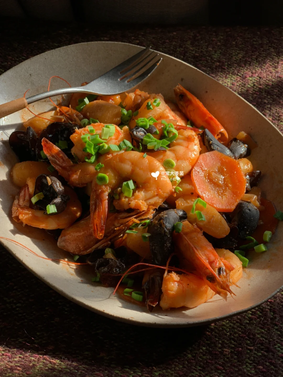 酱烧荸荠虾仁➕藜麦杂粮米饭🦐🥕🍚🧄🥢