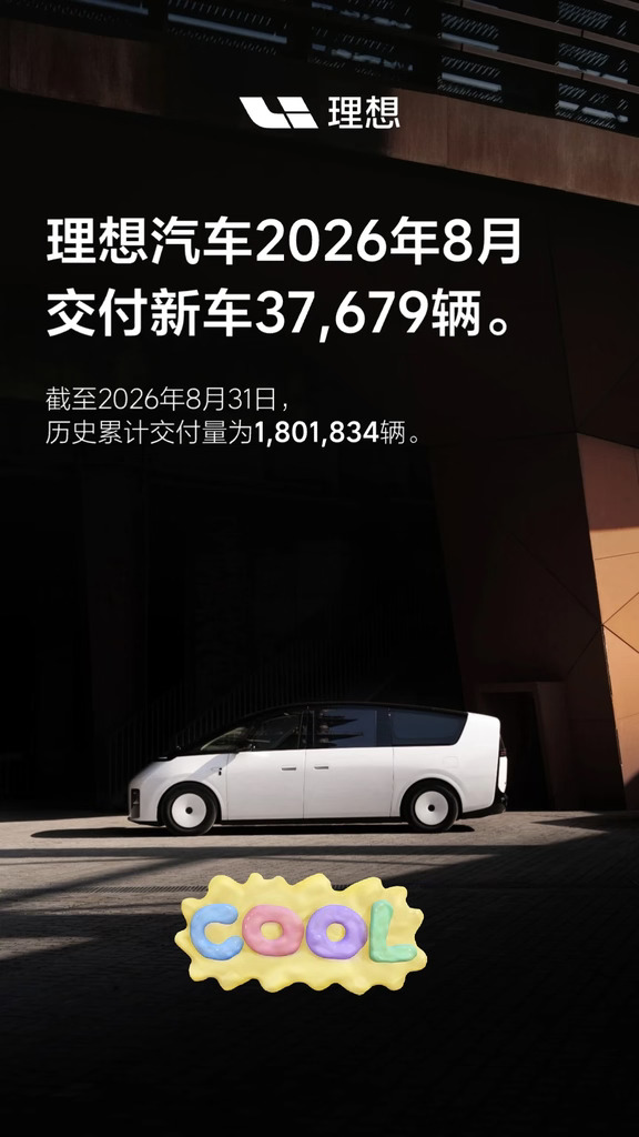 理想8月销量，还不错