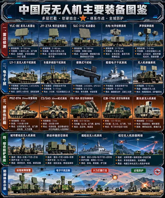 织就低空天网！中国反无人机全套装