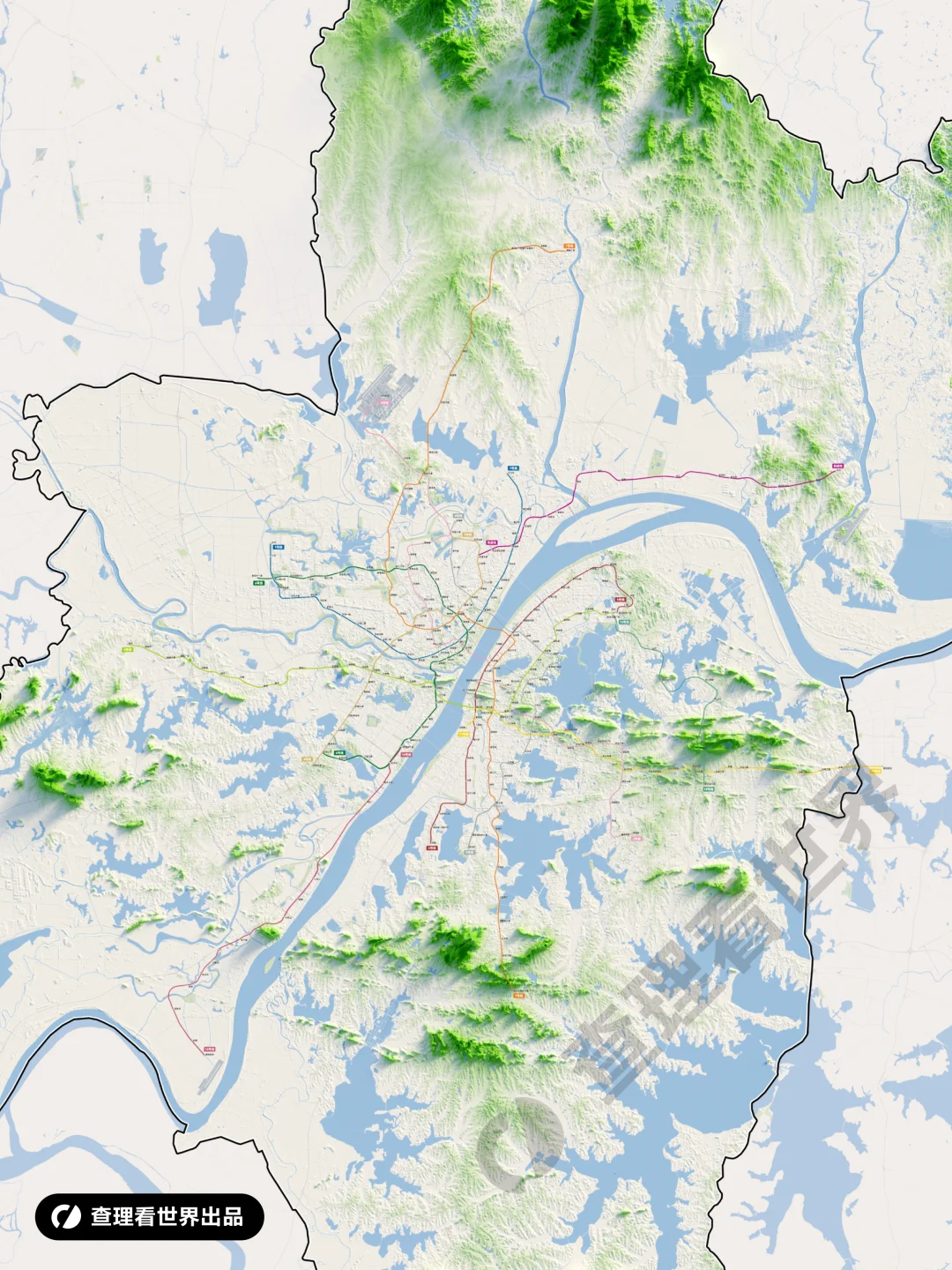 武汉市高清地铁地图全图
