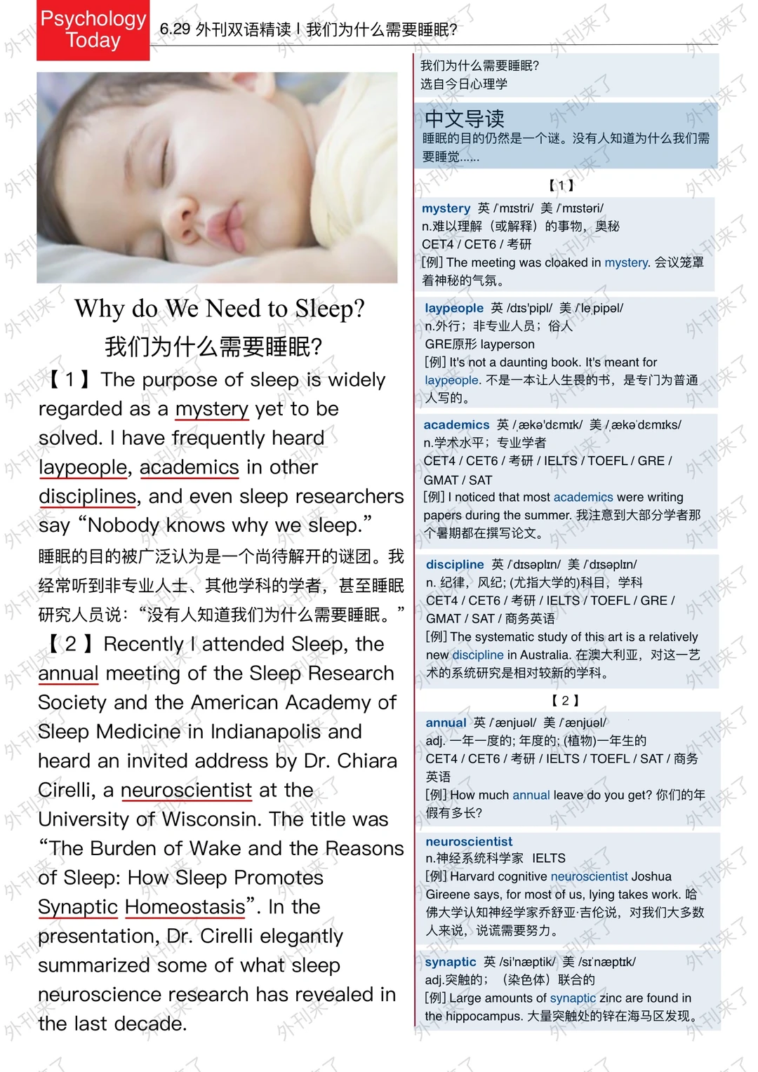 外刊精读139 | 人类的睡眠竟然这么重要