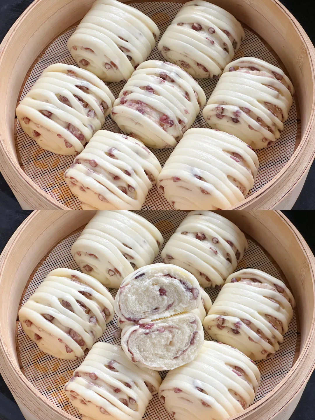 奶香蜜豆卷～松软香甜！这馒头也太好吃了吧‼️
