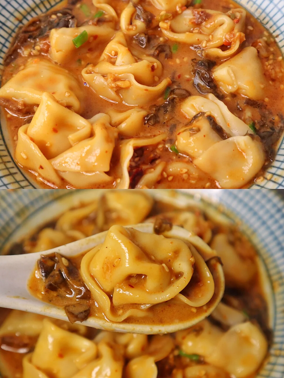 吃了会上瘾的酸汤麻酱馄饨🔥汤汁浓郁巨开胃