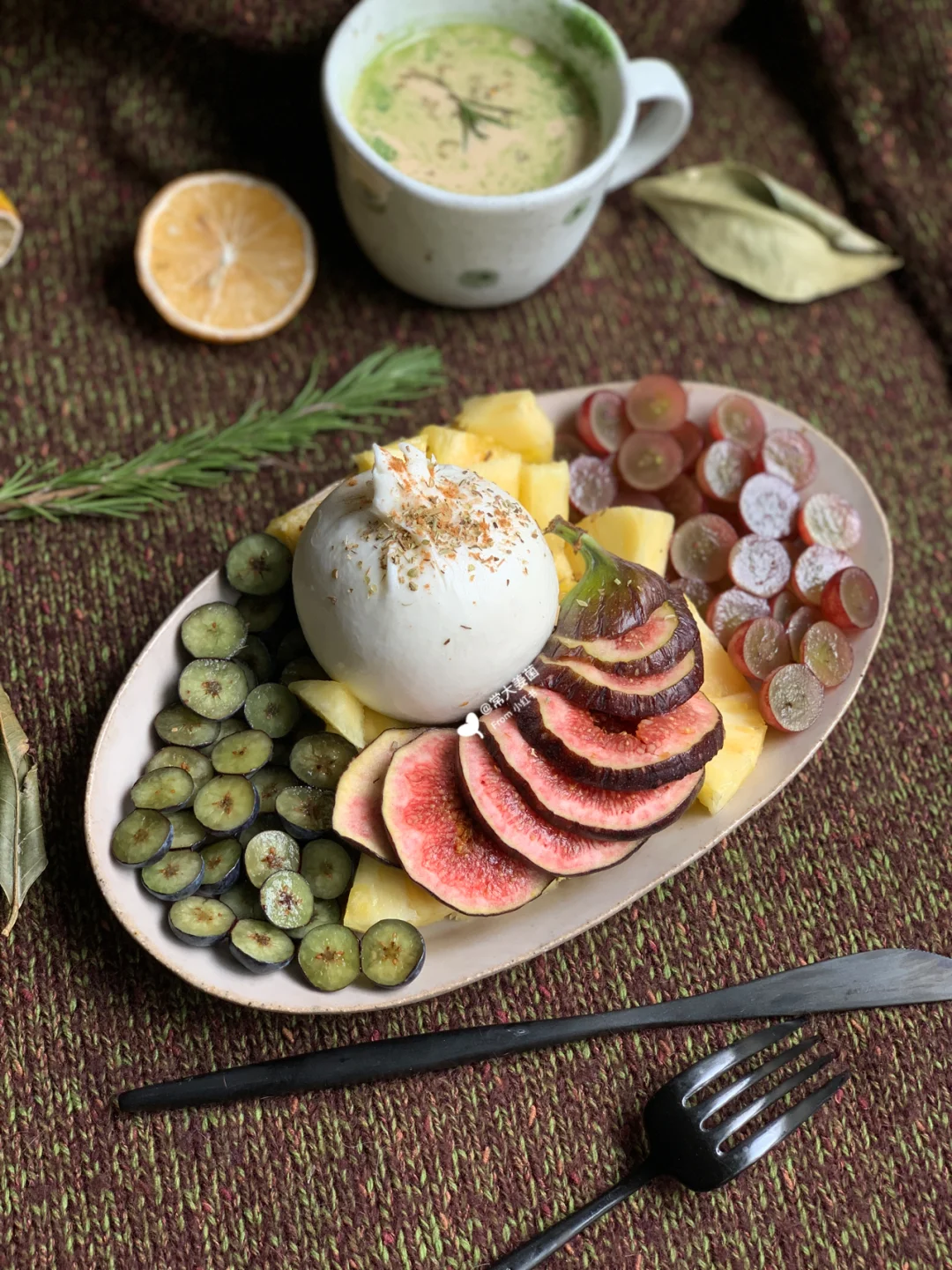 去买它！爆浆奶酪球子！无花果盘Burrata🥗