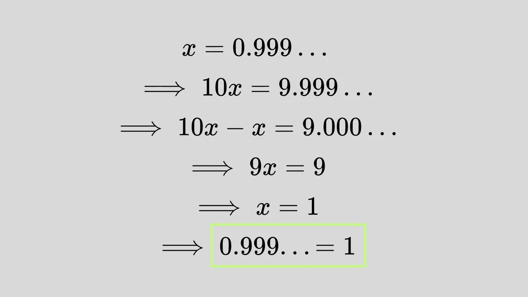 证明 0.99…=1 ？