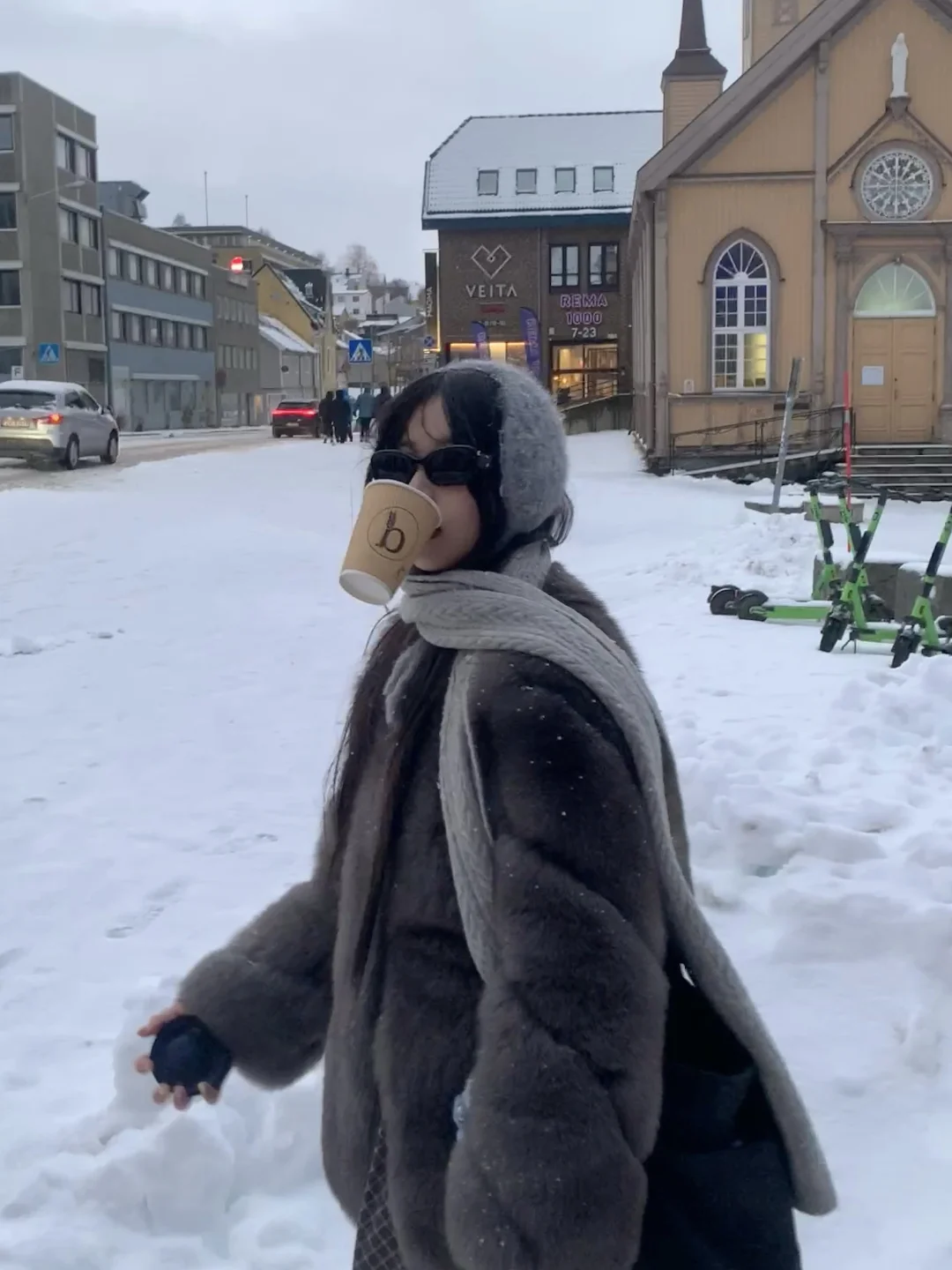 下雪天拍到了很ins的照片