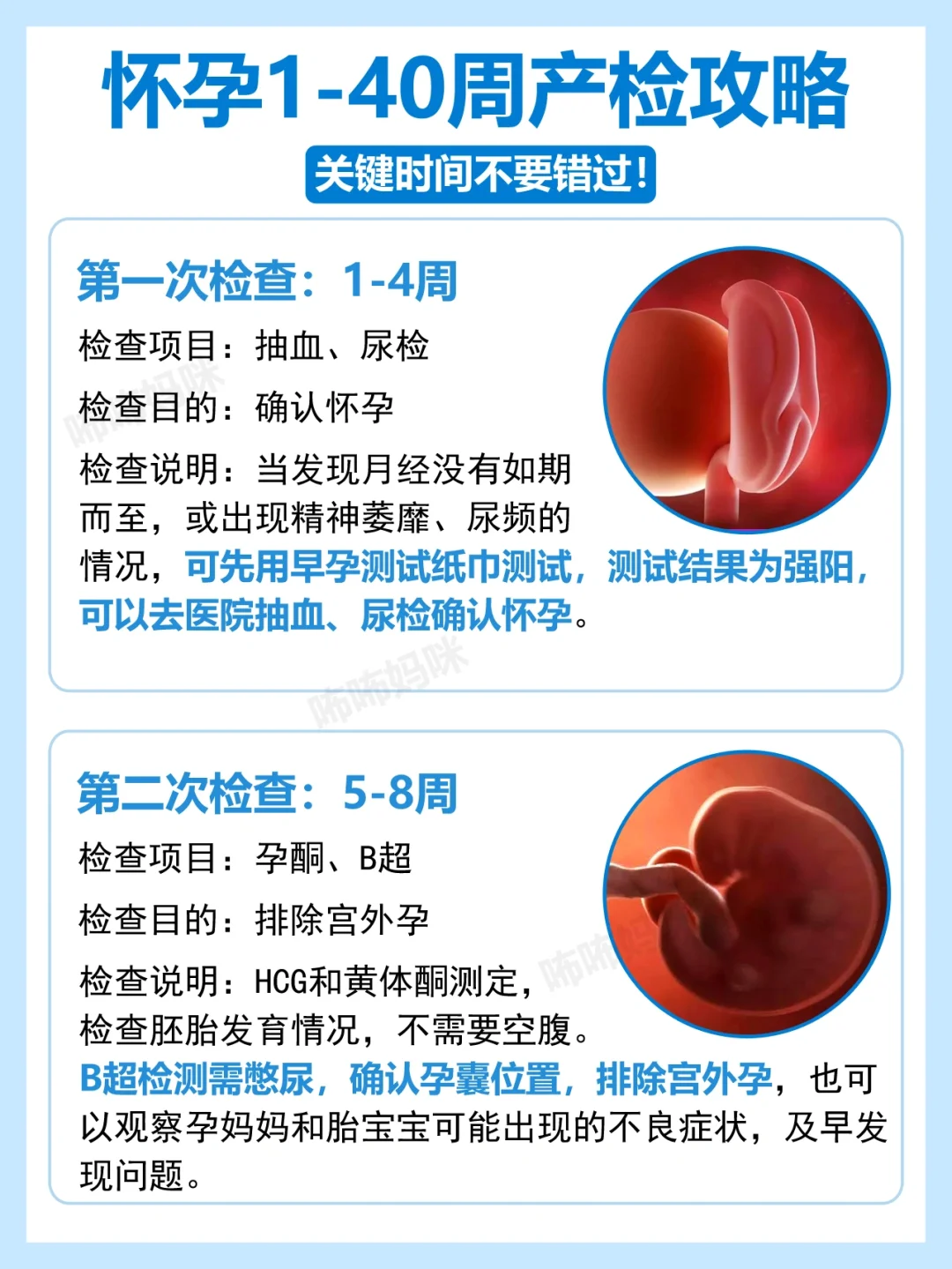 孕期必备❗1-40周产检攻略+注意事项