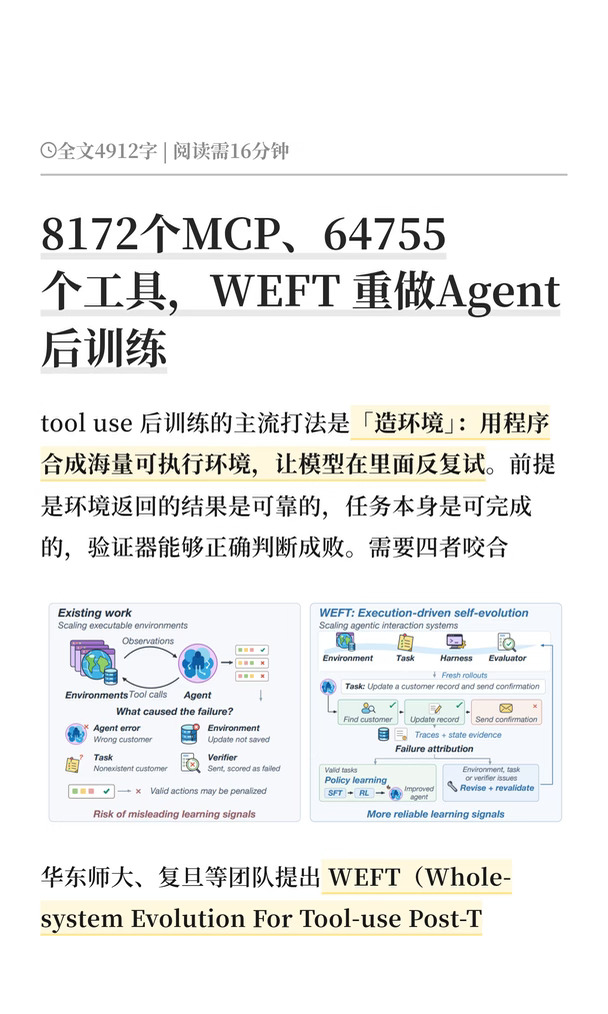 8172个MCP、64755个工具，WEFT 重做Agent