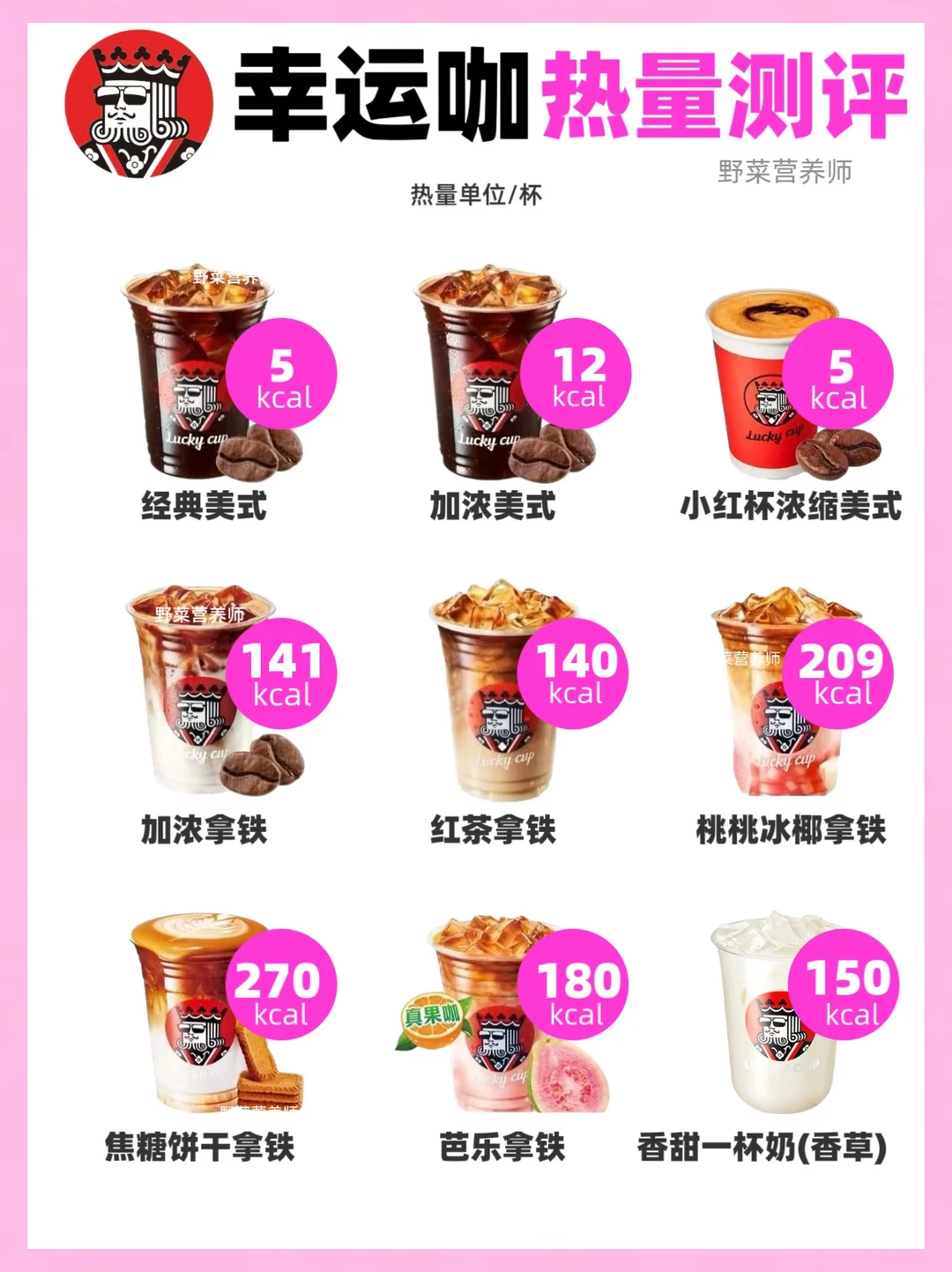 幸运咖热量测评☕️减脂期低卡点单攻略