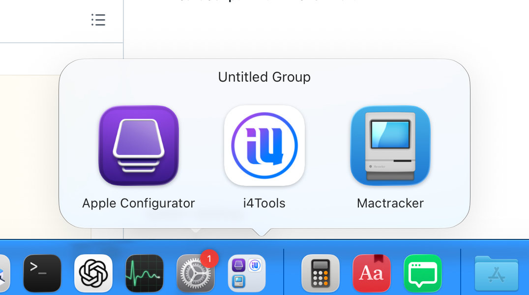 网友投稿，自己 vibe 的 macOS Dock 文件夹小工具，开源随便用，对于没签名这个事情我已经严肃批评，他表示没钱。 ​