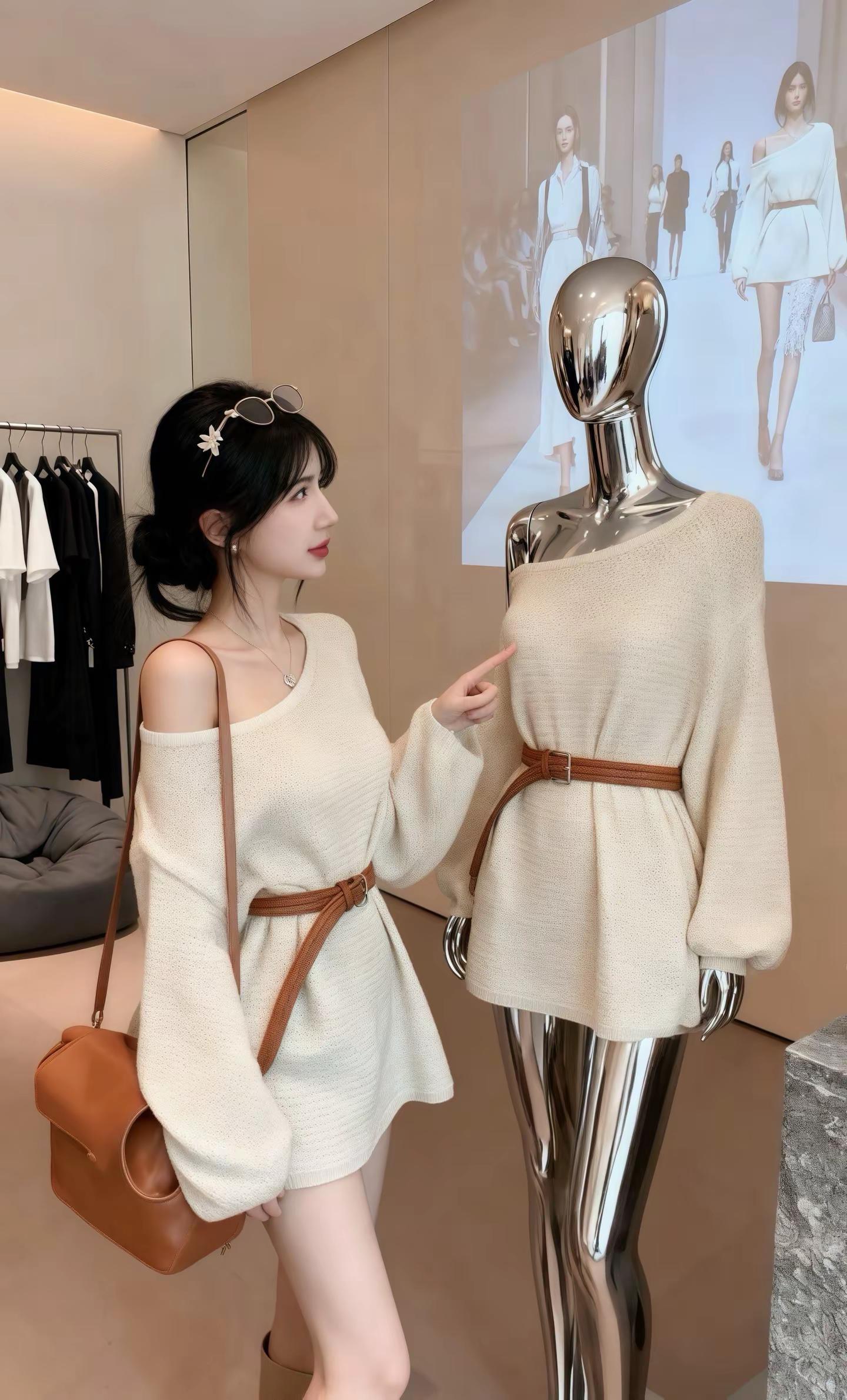 纯欲御姐穿搭。