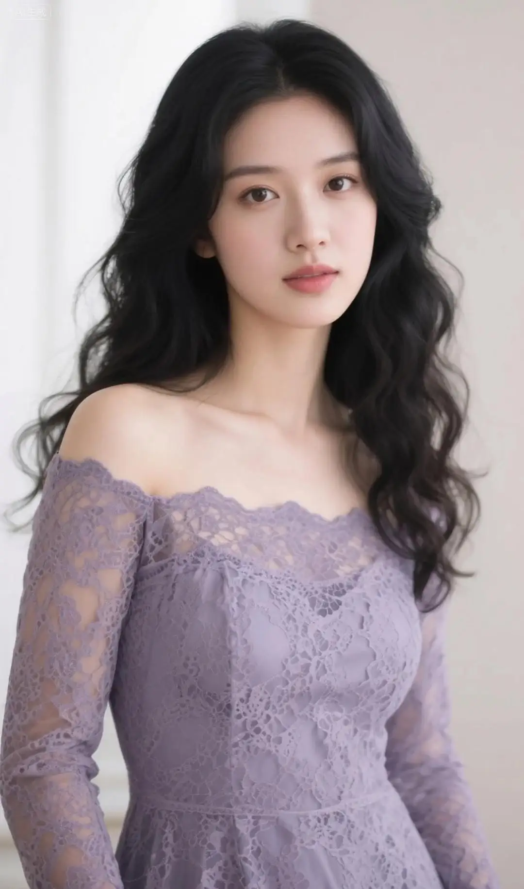 穿蕾丝裙子美女