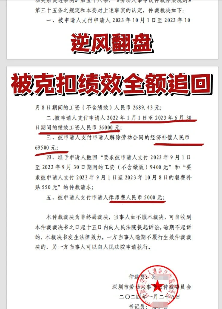 绩效被扣？别怕！劳动仲裁让我全部追回🌟