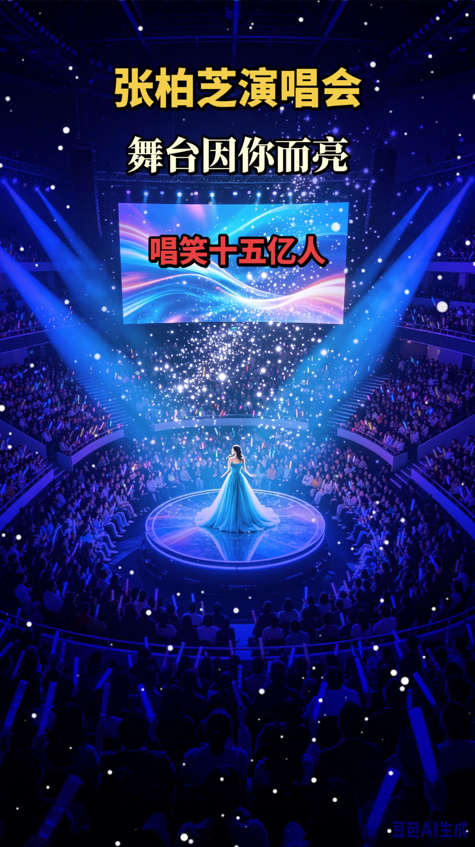张柏芝演唱会令人心跳的舞台 万人星空演唱会 现场氛围太燃了 现场看视觉震撼