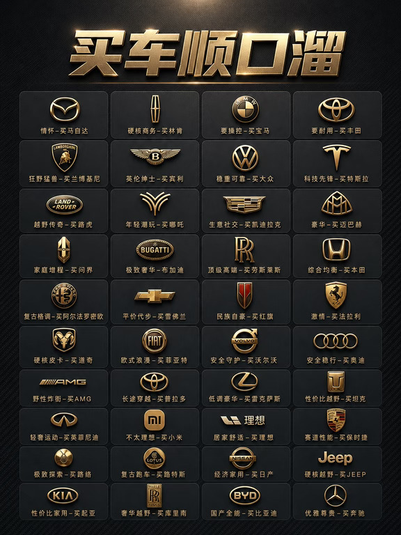 买车顺口溜大公开！