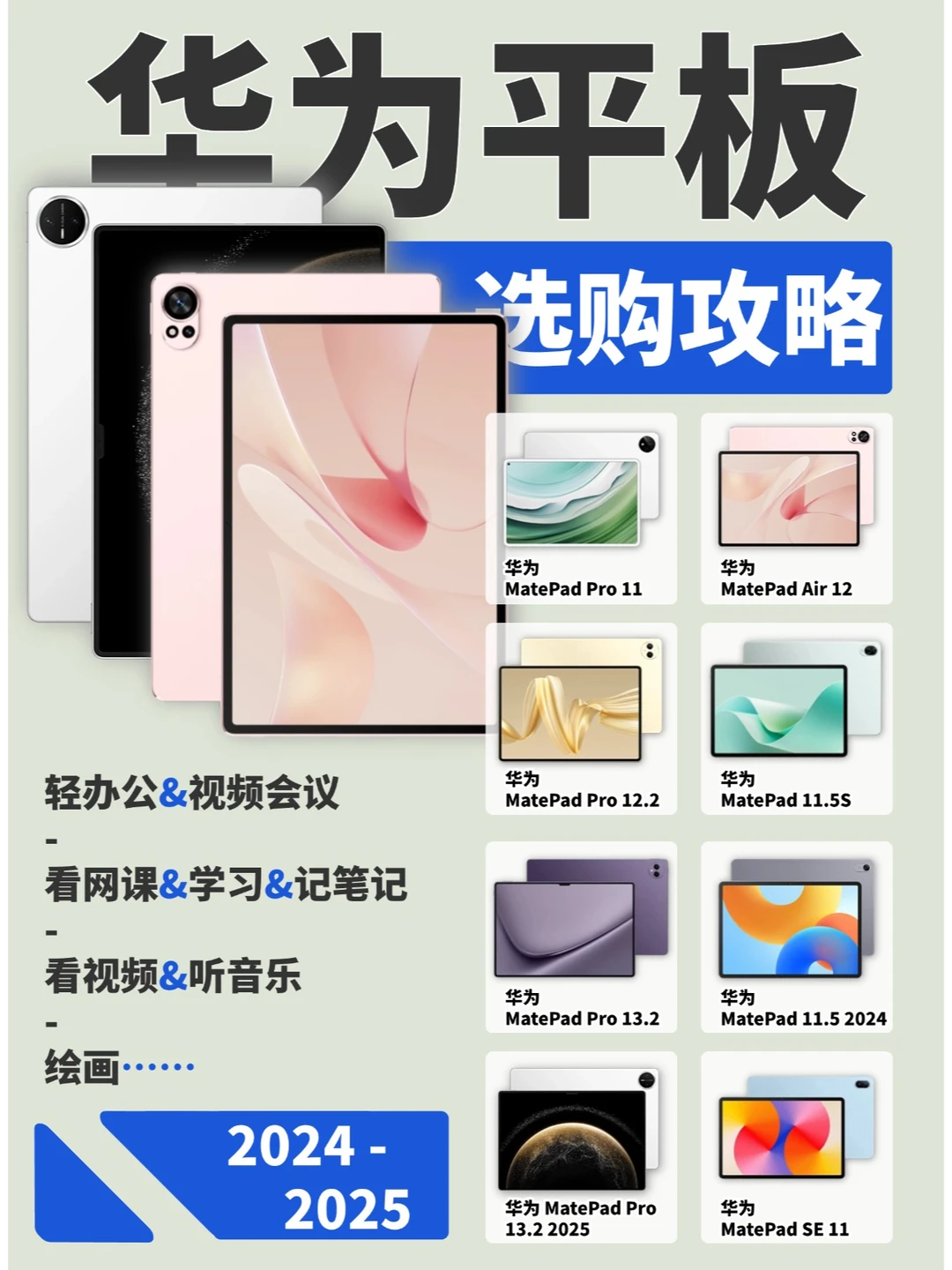 华为平板如何选（2024-2025）