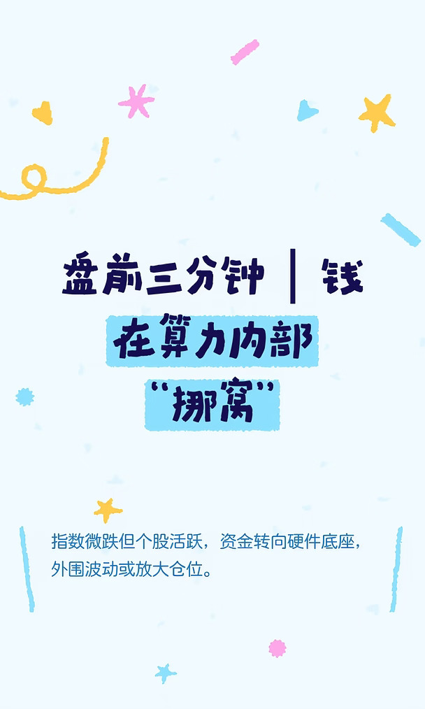 盘前三分钟｜钱在算力内部“挪窝”