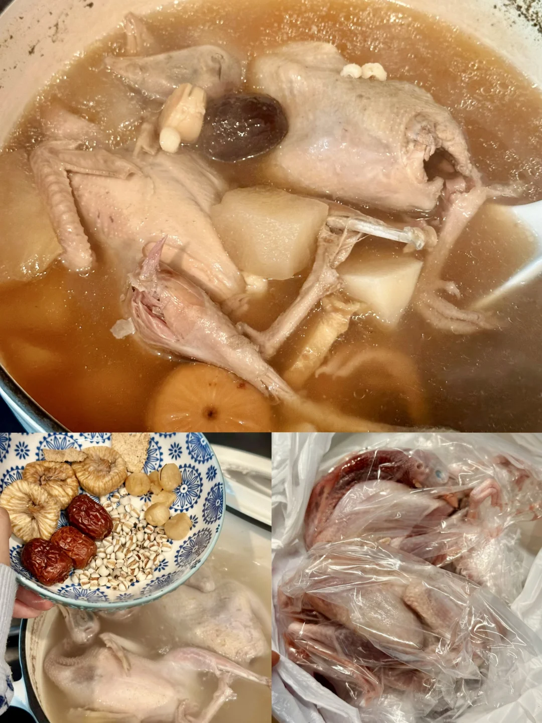 纽约竟能买到鹧鸪🍗煲无花果雪梨汤好鲜甜🍲