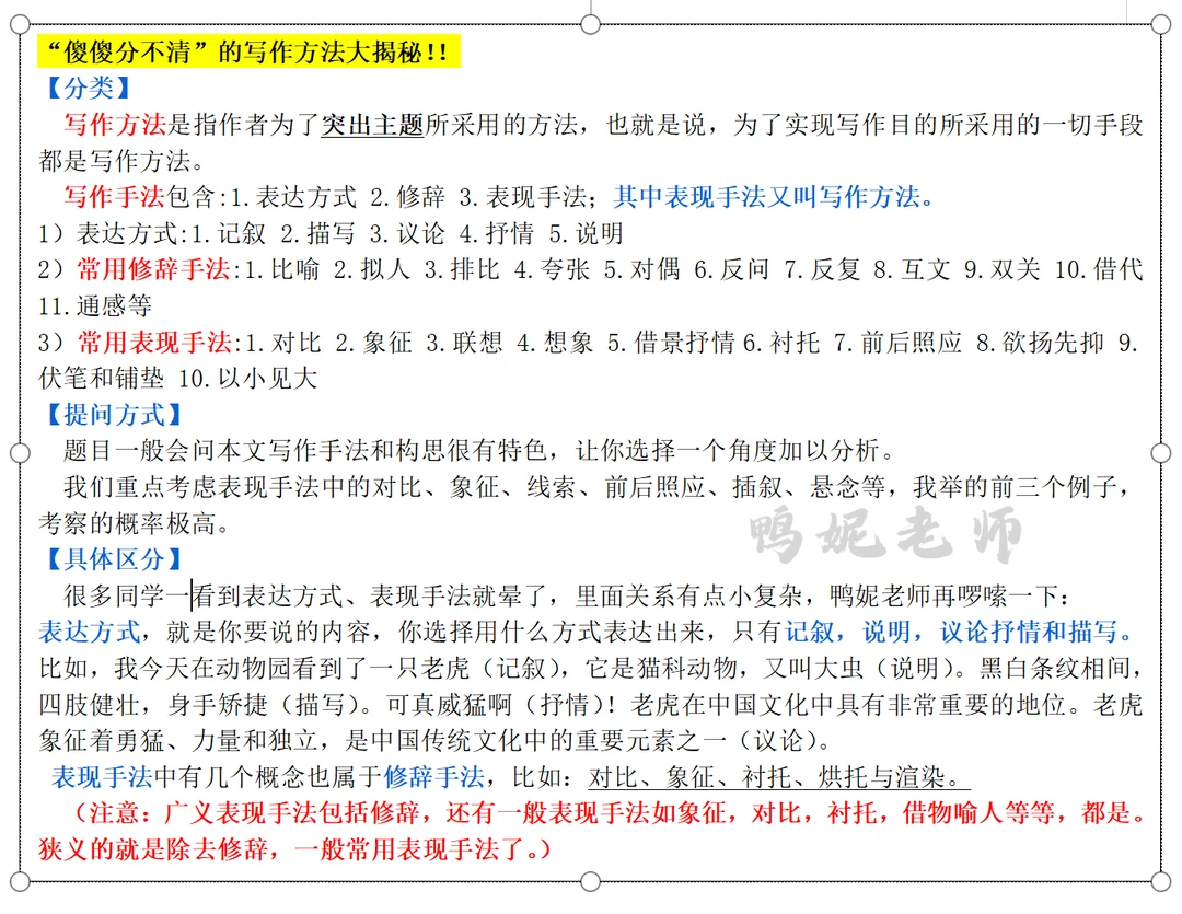 “傻傻分不清”的写作方法大揭秘‼️