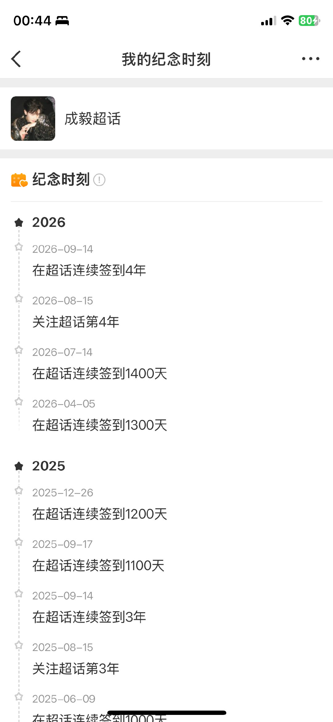 在#成毅[超话]# 签到第4年🥰
💚📆​