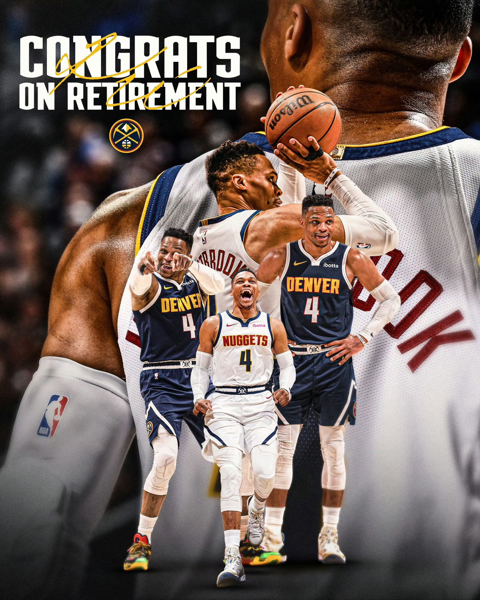 🏀温情一幕！威少宣布退役，生涯先后效力的雷霆、火箭、奇才、快船、掘金...