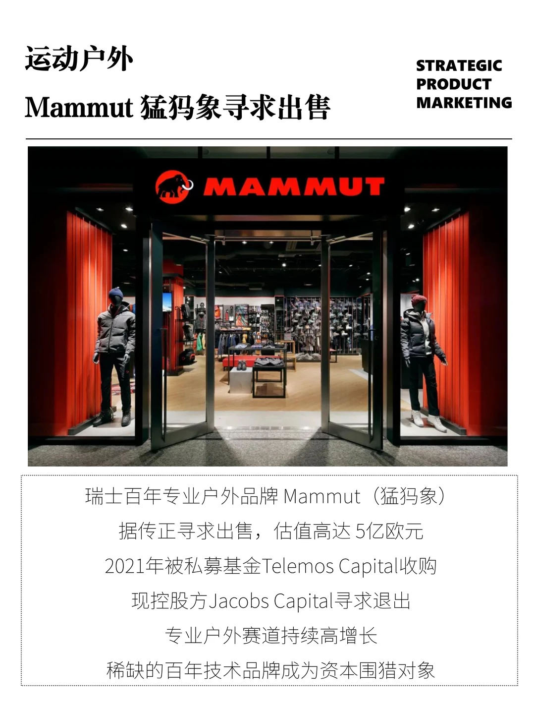 🏔️猛犸象寻求出售，传安踏拟购