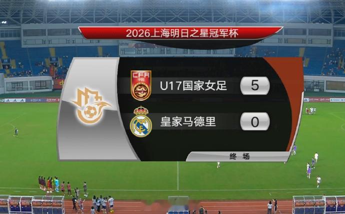 北京时间8月16日，中国女足U17在明日之星冠军杯揭幕战中对阵皇家马德...