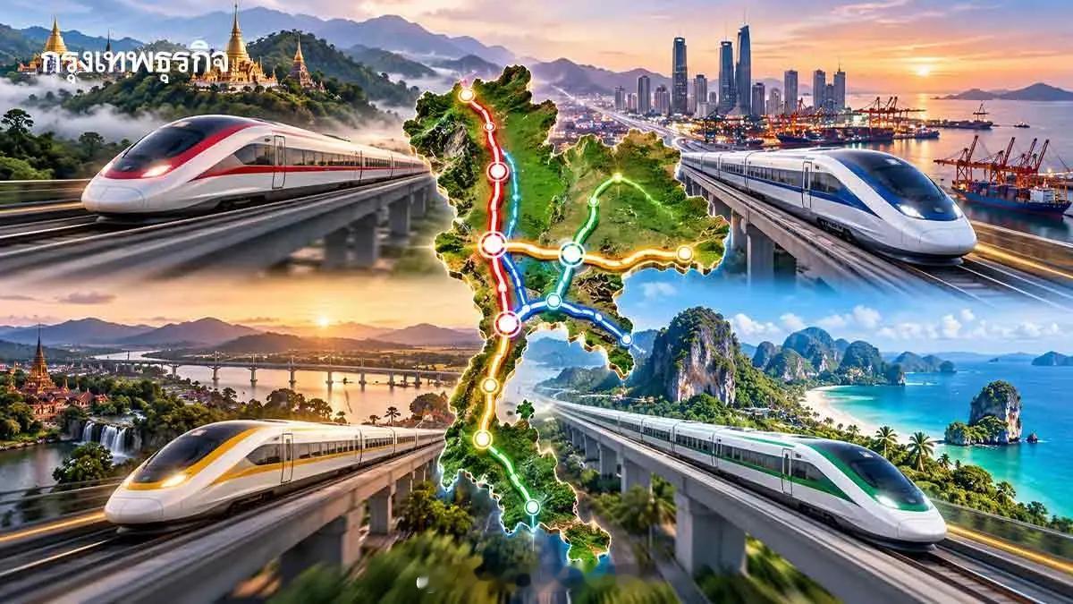 #泰国星暹新闻# 【泰国加快推进高铁网络建设：四大线路覆盖全国，中泰高铁曼谷至呵叻段土建进度达56.75%】

近年来，全球高速铁路网络持续发展。西班牙拥有欧洲最长的高铁网络，线路密度位居世界第三，仅次于韩国和日本。日本的新干线是世界高速铁路发展的重要典范，而印度也在建设孟买—艾哈迈达巴德 ​