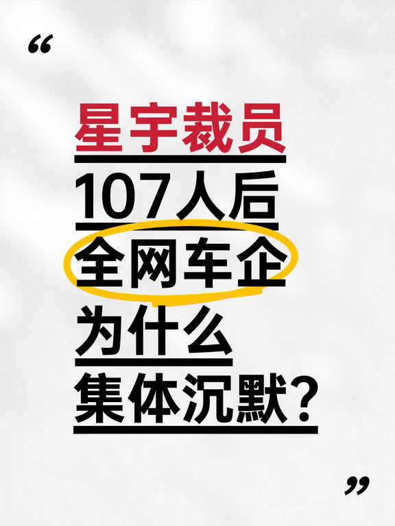 全网车企为何集体沉默？