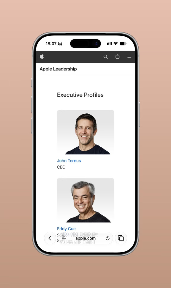  Apple美国官网已显示特努斯为CEO