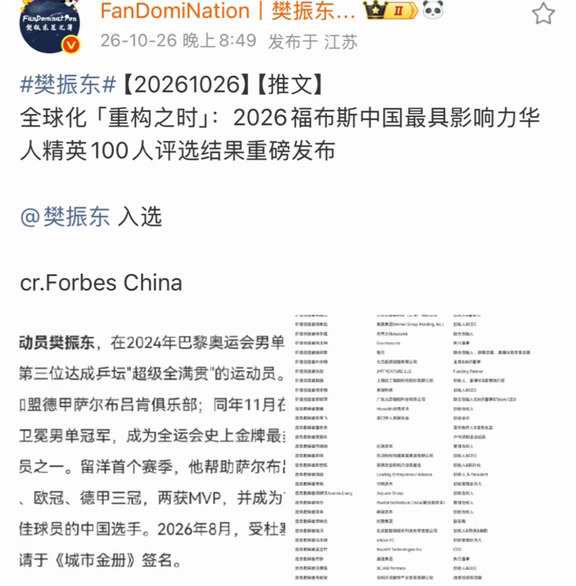 樊振东牛！！
影响力这一块[哇R][哇R]
我是樊振东球迷
仰脖走路哈哈哈哈哈哈我骄傲
	
#樊振东 #小胖樊振东 #樊振东加油