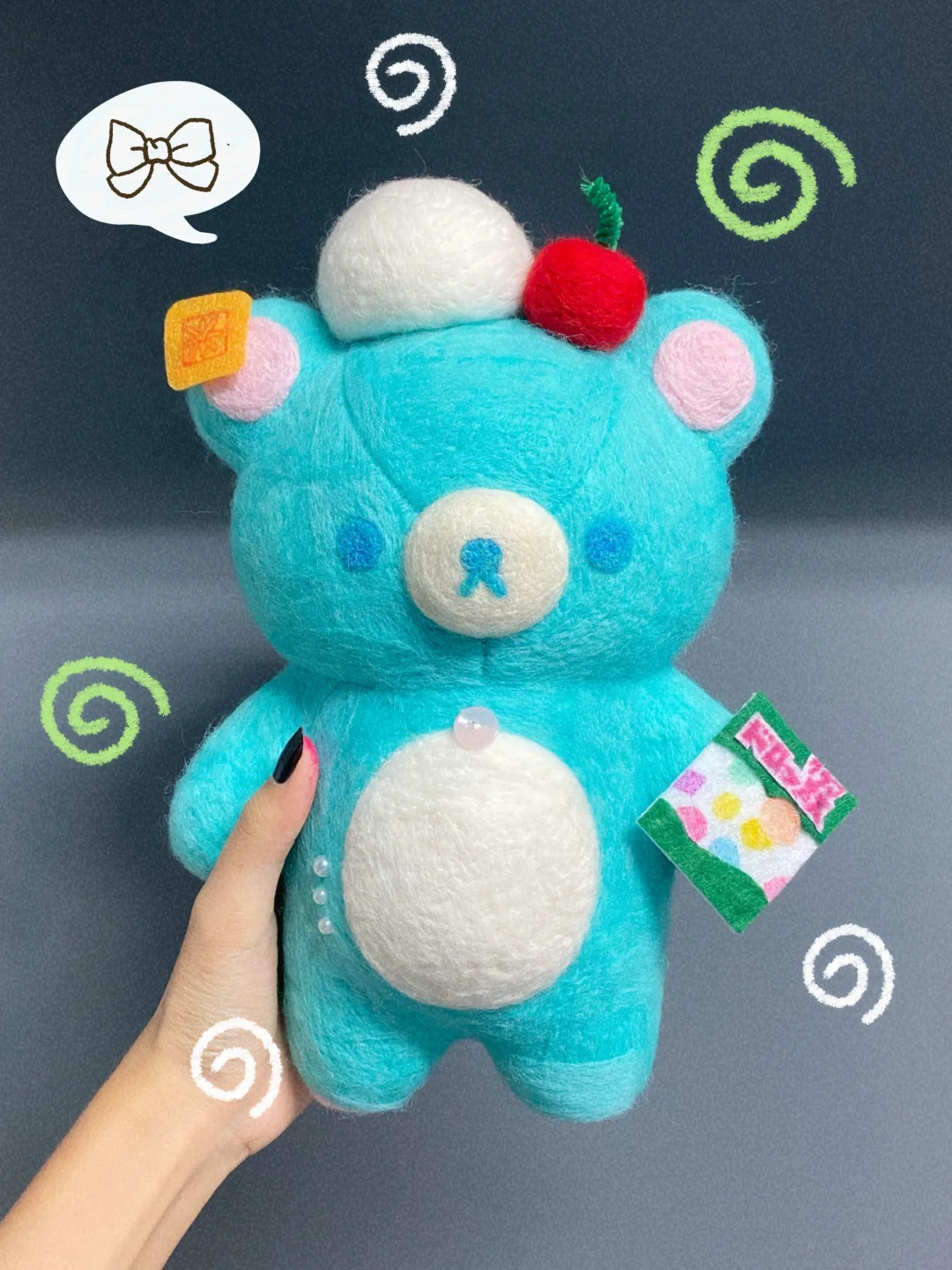 羊毛毡手作🎨人生就是要轻轻松松🐻波子汽水