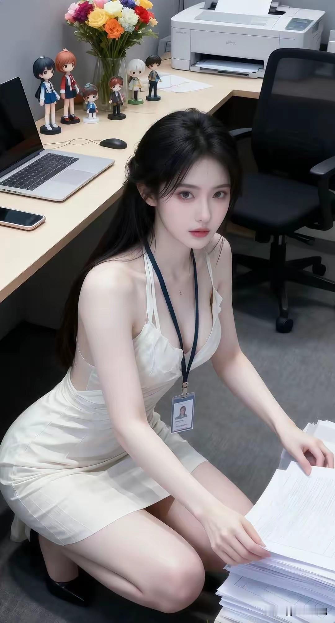 办公室萌妹子的日常：工作与可爱的结合 美女